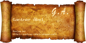 Gantner Ábel névjegykártya